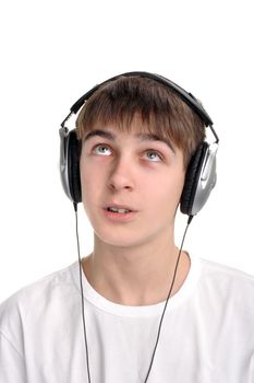 A young teenager Listening to the Music