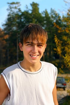 teenager portrait in the autumn park