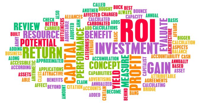 ROI or Return on Investment of Art Concept