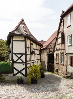 Smoothing Iron House in Bad Wimpfen old town sits on the hilltop above the River Neckar in Southern Germany