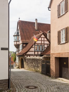 Bad Wimpfen old town sits on the hilltop above the River Neckar in Southern Germany