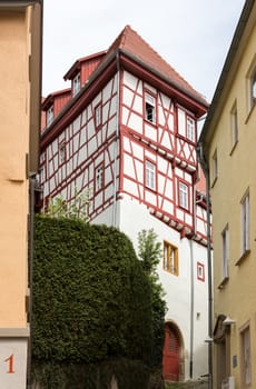 Bad Wimpfen old town sits on the hilltop above the River Neckar in Southern Germany