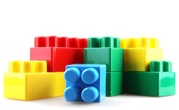 Plastic building blocks.