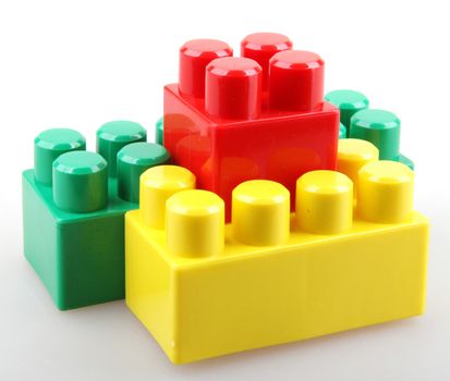 Plastic building blocks.