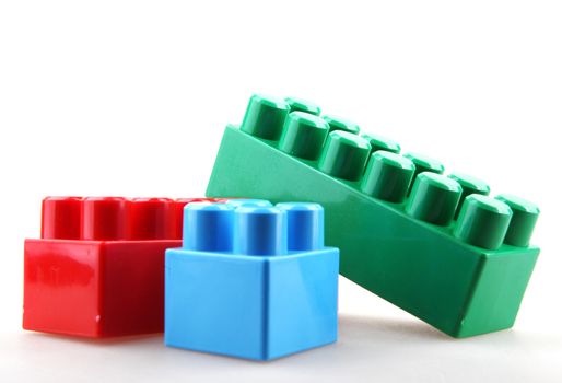 Plastic building blocks.