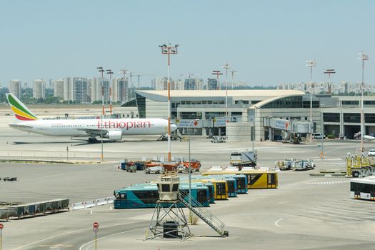 TEL AVIV - CIRCA JULY 2013: Terminal number 3 of Israeli international airport Ben-Gurion circa July 2013 in Tel-Aviv, Israel