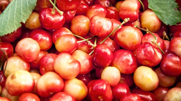 Seamless texture of sweet cherries