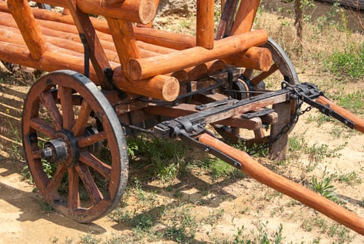 old wooden american cart