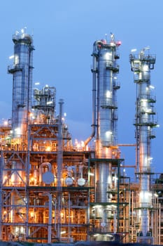 Chemical plant in night time