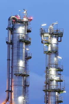 Chemical plant in night time