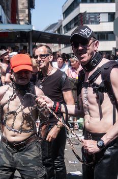 Cologne, Germany - July 7: costumed people at the CSD (Gay Pride Parade called Christopher Street Day) in Cologne on July 7, 2013