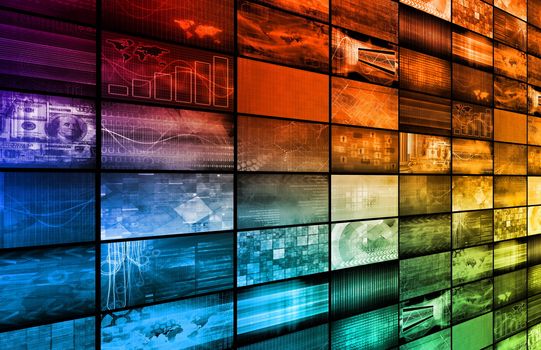 Multimedia Technology Background as a Art Concept