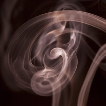 Abstract smoke isolated on black