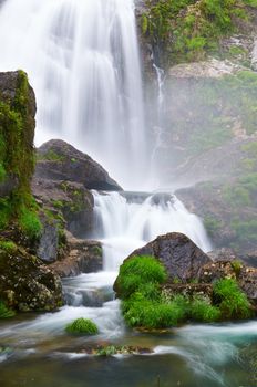 Belelle River Waterfall, Neda, A Coruña, Spain