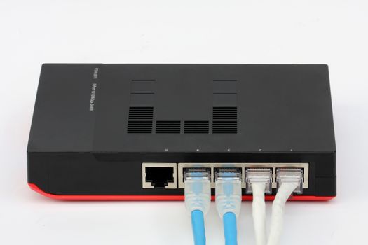 Ethernet switch isolated  on the white background