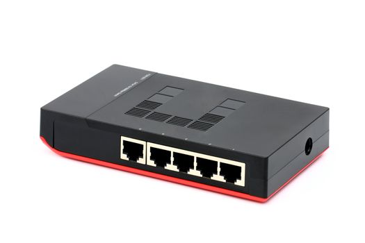 Ethernet switch isolated on the white background