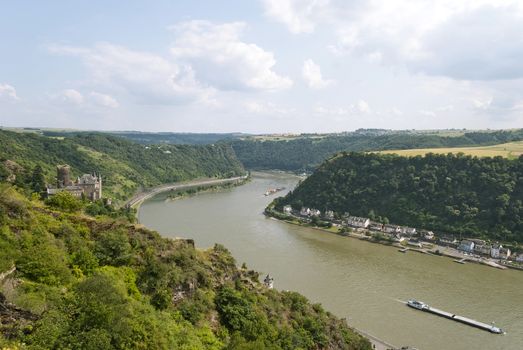 Loreley rock on the Rhine  near St. Goarshausen, Germany