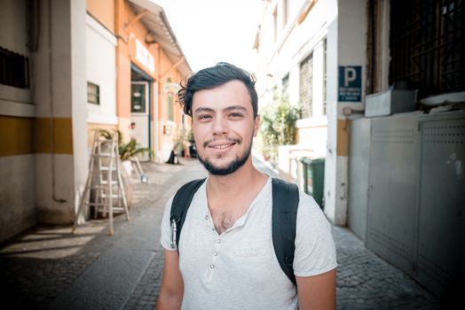 young stylish man in the city