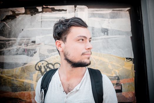 young stylish man in the city