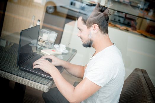 young stylish man in a bar