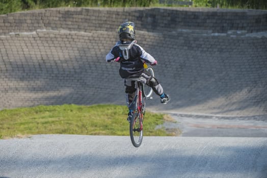 My grandson is an active BMX cyclist, the pictures are shot in Aremark Municipality, Norway where the Bmx track is.