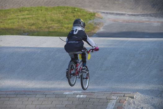 My grandson is an active BMX cyclist, the pictures are shot in Aremark Municipality, Norway where the Bmx track is.