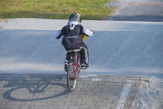 My grandson is an active BMX cyclist, the pictures are shot in Aremark Municipality, Norway where the Bmx track is.