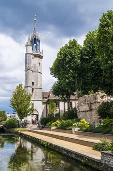 Picture of the tower named "clock tower" in the town Evreux, Normandy, France