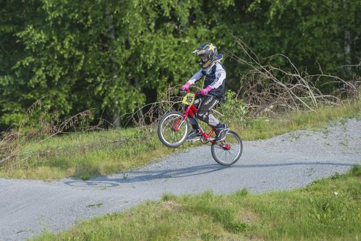 My grandson is an active BMX cyclist, the pictures are shot in Aremark Municipality, Norway where the Bmx track is.