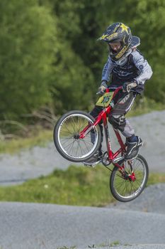 My grandson is an active BMX cyclist, the pictures are shot in Aremark Municipality, Norway where the Bmx track is.