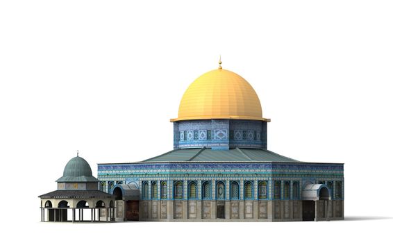 The Dome of the Rock is an important religious building of Islam in Jerusalem.