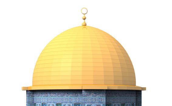 The Dome of the Rock is an important religious building of Islam in Jerusalem.