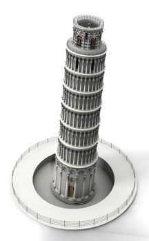 The tower was planned as a free-standing bell tower for the cathedral in Pisa.