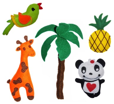 5 Felt toys animals