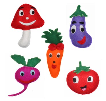 5 Felt toys vegetables