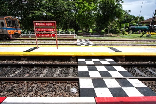 railroad in the station