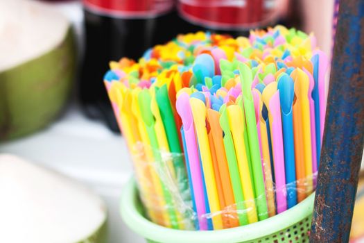 colorful of straw