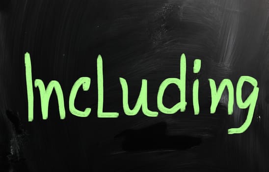 Business ideas handwritten with white chalk on a blackboard.