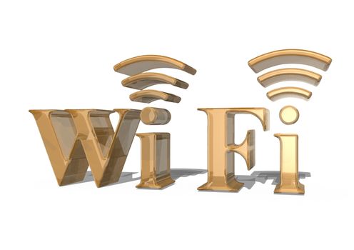Gold sign of a zone of a wireless communication