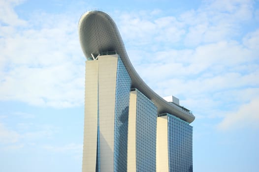 Singapore, Republic of Singapore - March 08, 2013: Marina Bay Sands Resort in Singapore. It is billed as the world's most expensive standalone casino property at S$8 billion