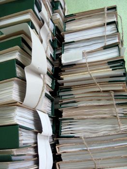 the image of pile of archive papers