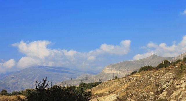 Caucasus mountains summertime. The Adyl-Su canyon travel