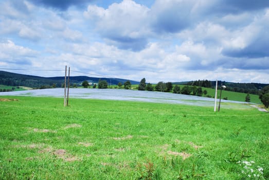 blue landscape