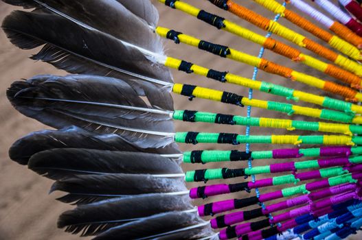 Native American traditional feather headdress