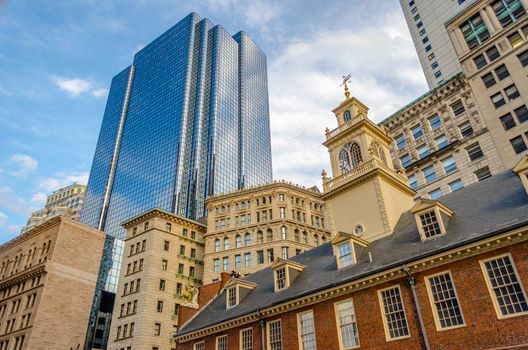 Old State House, Historic Building in central Boston, USA
