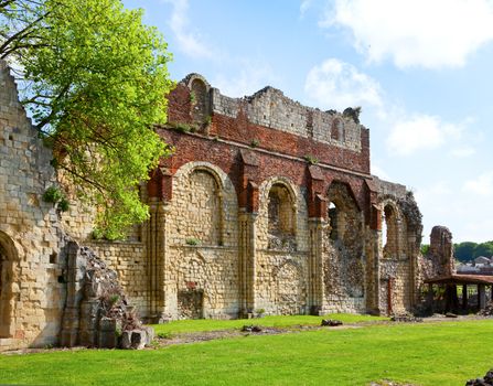 Ruin grounds of St Augustine's Abbey in Canterbury, Kent, England