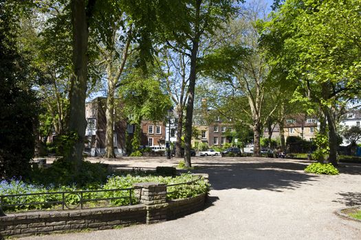 The beautiful Pond Square in Highgate, London.