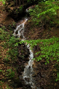 brook in mountains at spring