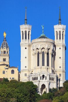 Basilica of Notre-Dame de Fourviere in Lyon