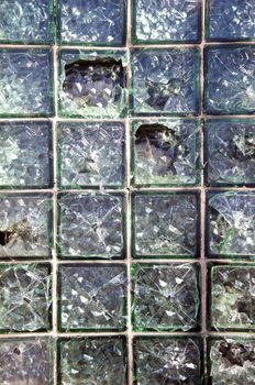 ola broken glass wall background and texture